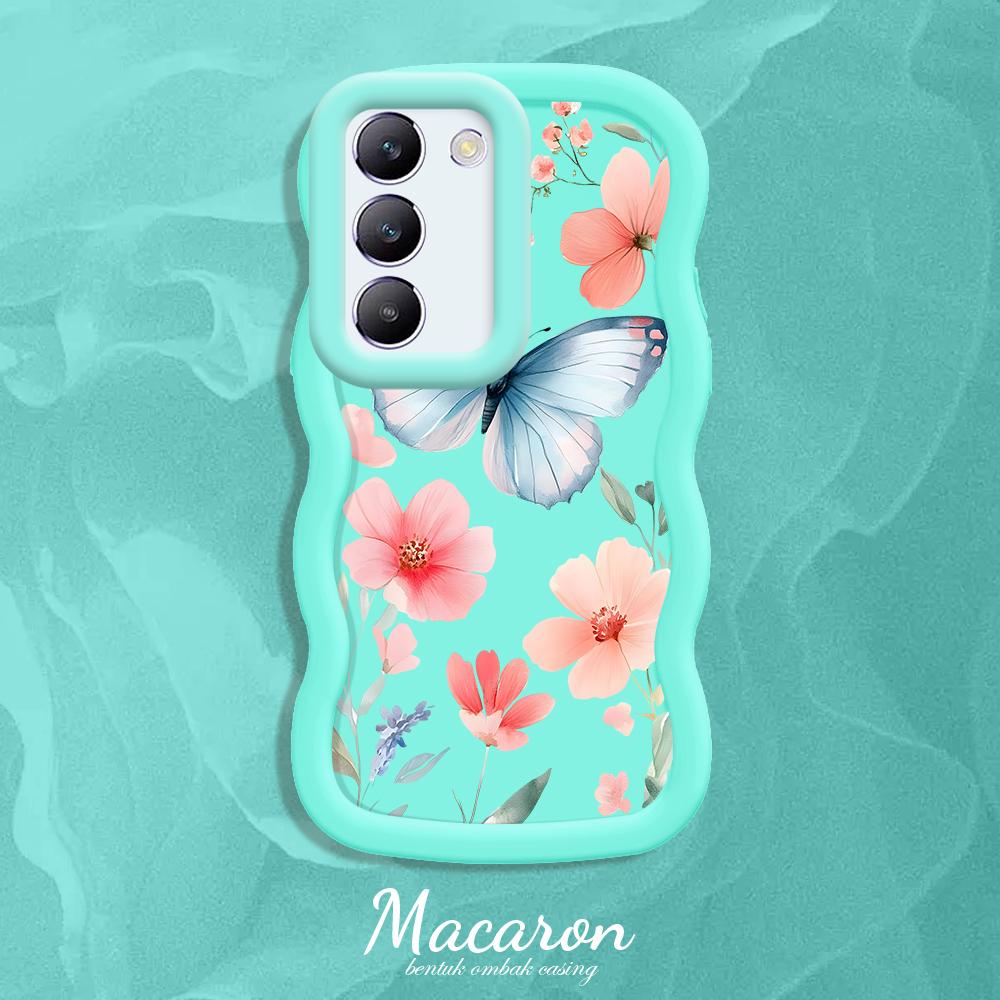 Malovaný vzor Big Wave Edge Měkký silikonový materiál Macaron Pouzdro na telefon Ochranné gumové pouzdro odolné proti nárazům pro OnePlus Vivo Motorola Moto