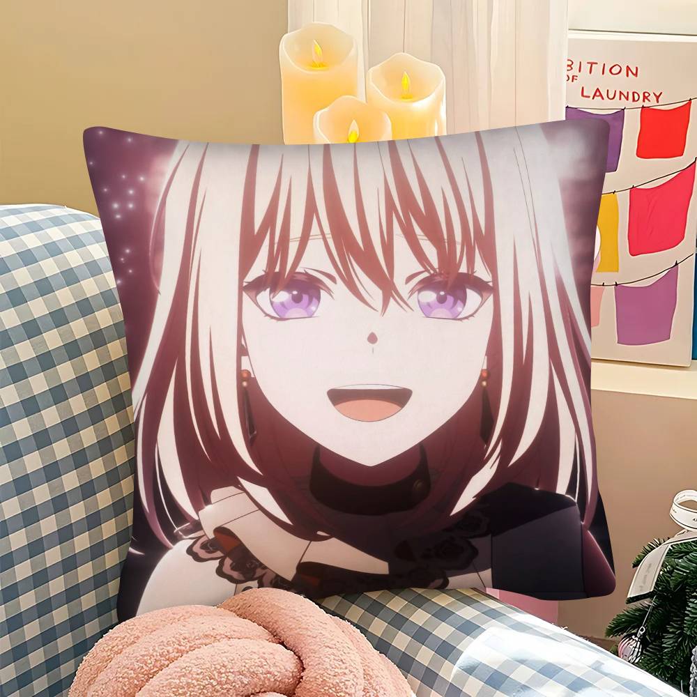 1Pc B-Bang Dream Ave Mujica Cartoon Pillow Case Fashion Square Pillowcase Bedroom Sofa Room Ins Decoration Leisure