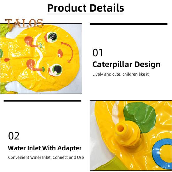 Inflatable Caterpillar Sprinkler Toys Backyard Water Toys for Family Fun Caterpillar Patio Water Sprinkler for Pool Parties Outdoor Games