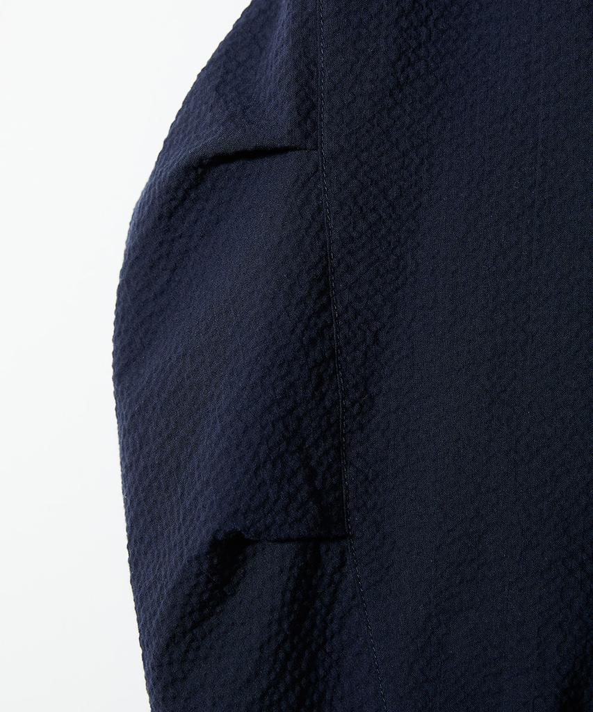 Horlisun Visitor Harrington Seersucker Jacket Navy