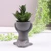 Creative Ceramic Succulent Planter Gray Hugging Doll Pot Home Decor Craft 1481
