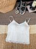 Fishbone Lace Strapless Camisole: French Foundation, Versatile Inner/Outerwear, No Bra Needed, Anti-Exposure Base Layer.
