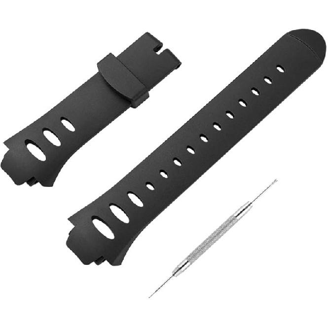 Watch Bands Compatible with Suunto Observer Tt St Sr G6 X6HRM, Classic Soft Rubber Replacement Wrist Strap for Suunto Observer Tt St Sr G6 X6HRM