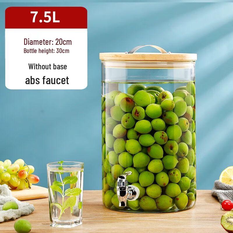 Heat-Resistant Glass Beverage Dispenser with Spigot