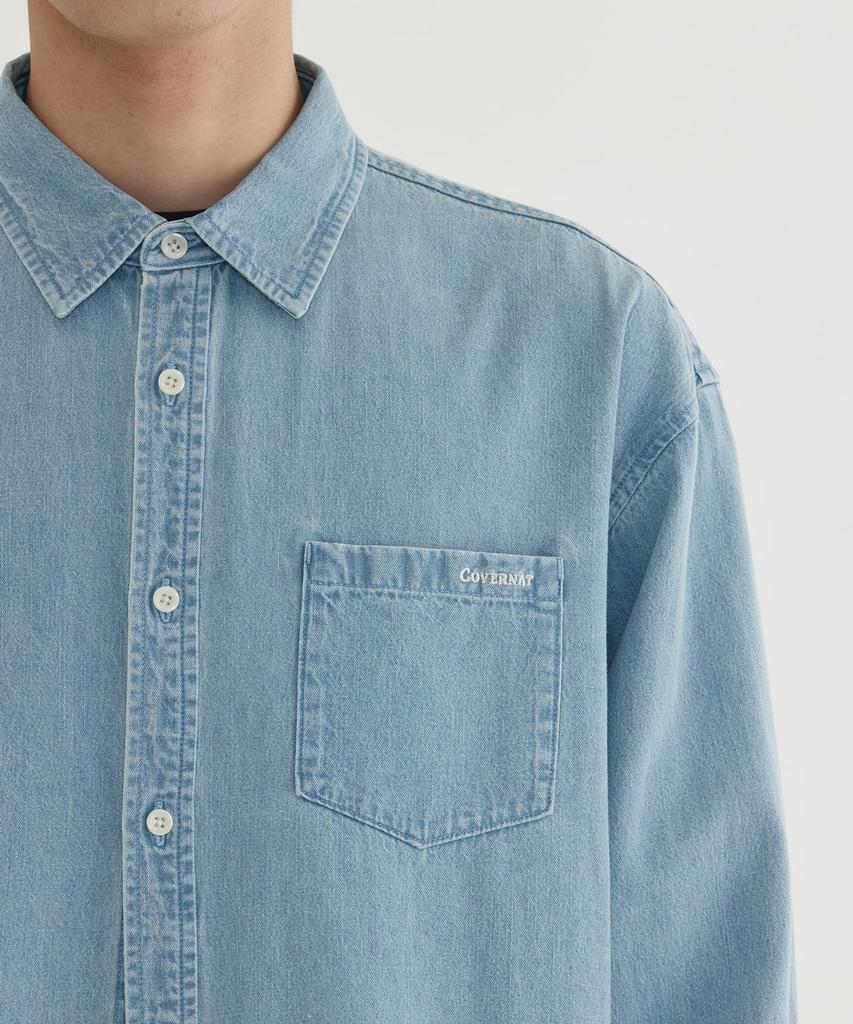 COVERNAT Basic Denim Shirt Blue