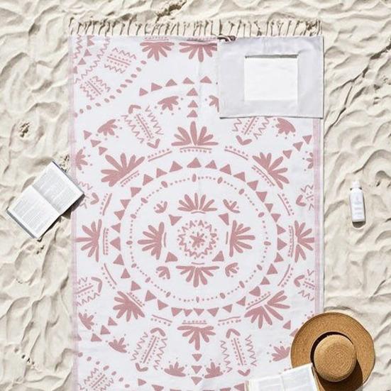 2-in-1 Beach Towel Convertible Backpack Backpack with Towel And Inner Zipper Pocket