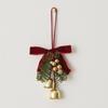 Green Christmas Chime Bell Red Pine Cone Bell Pendant  Home Door Decorations