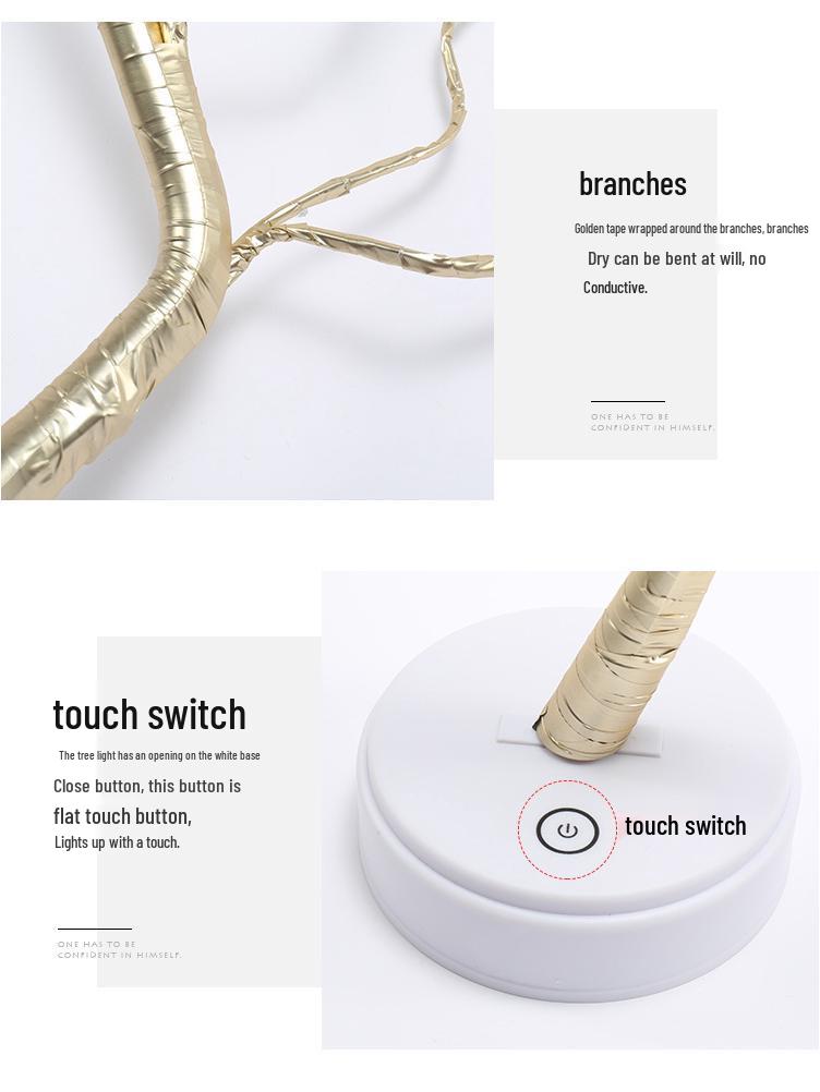 Xianci Starry Sky Table Lamp: Creative LED Pearl Golden Leaf Light for Bedroom Decor