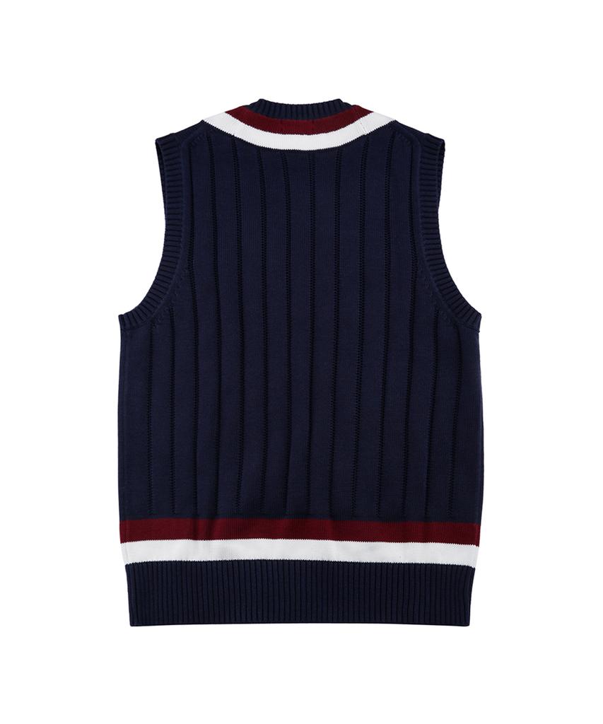 Brooks Brothers Tennis V-Neck Vest (Navy) (Bbwvmf8475Qes)