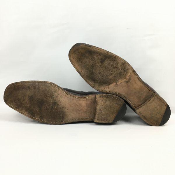 80s-90s Vintage Church's Three Cities Semi Brogue Business Shoes Burgundy Size 11D / 27.5-28.5cm Men's(USED)