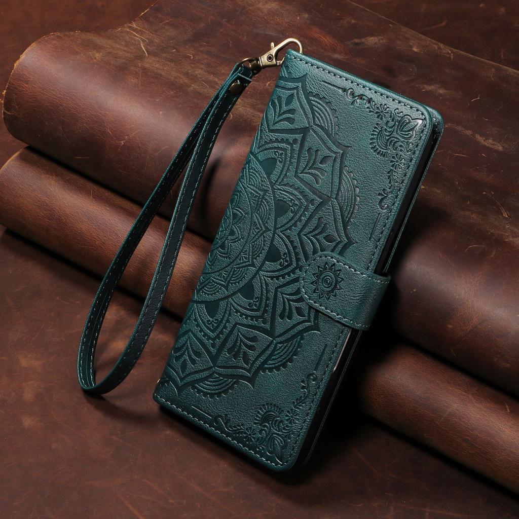 Flip Wallet Case For Samsung Galaxy A33 A53 A73 A22 A32 A52 A72 A42 A17 A16 A15 A14 A13 A12 4G 5G Leather Cover Mandala Embossed
