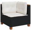 Vidaxl 5-Cz. Garden Lounge Set, Cushions, Black PE Rattan