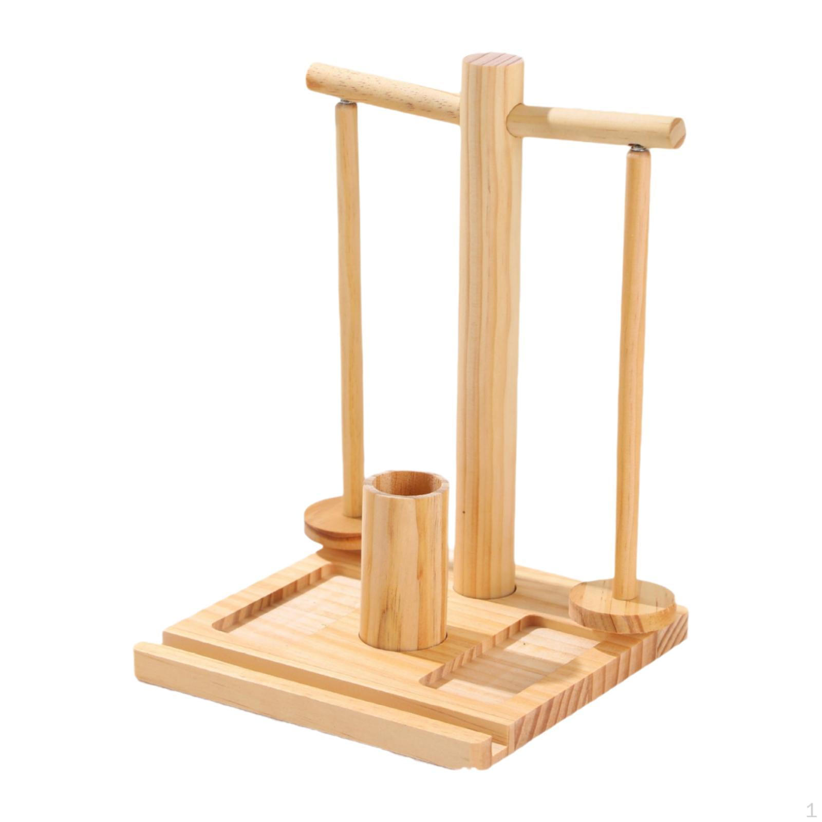 

Handmade, Portable Wooden Yarn Holder – Ideal for Crocheting And Knitting, A Great Gift Wood Color