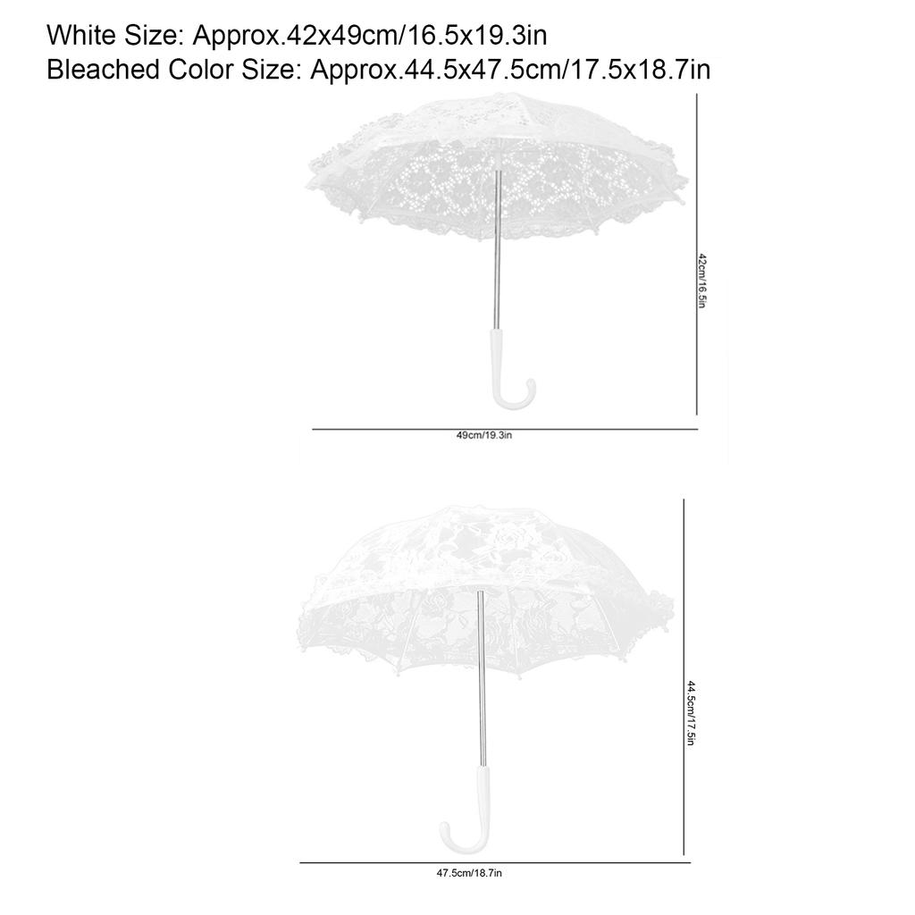 Craft Flowers Lace Embroidery Umbrella Children\\\'s Stage Performance  Decorative Umbrella Decorat