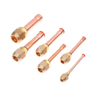 1 Stück Klimaanlagen-Kupferrohr mit geschmiedetem Messing SAE 1/4 3/8 5/8 1/2 3/4 Gewindeanschluss-Fitting-Adapter -20 bis 120℃