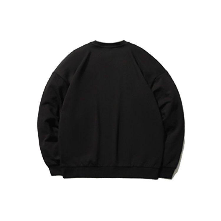 Li-Ning Sports Fashion Series Loose Round Neck Pullover Sweatshirt Unisex Tops Black AWDRH35-3