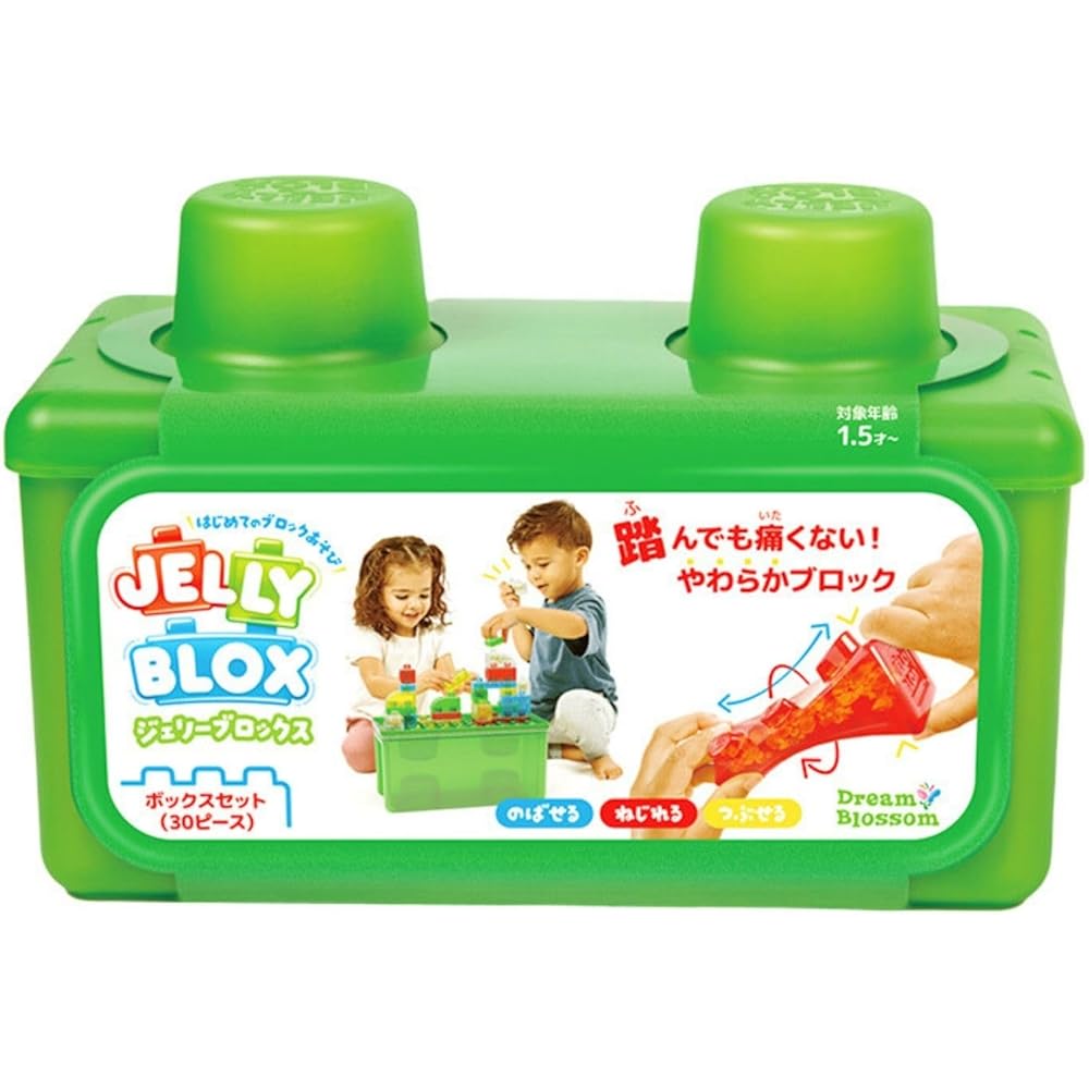 Jelly Blox 30-Piece Soft Building Blocks Set for Early Learning and Play Educational Toy