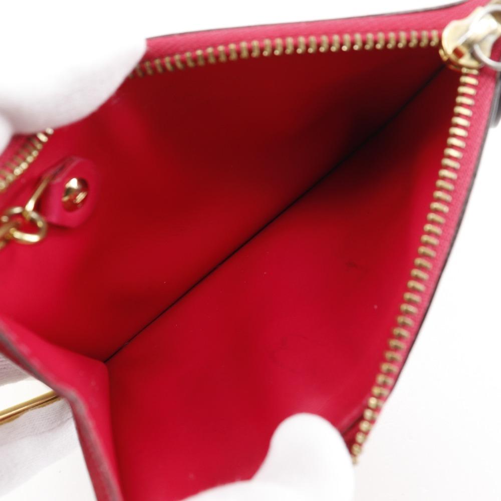 Louis Vuitton Pochette Cle NM Coin Purse M90312 Hot Pink Pink Monogram Vernis Women Used