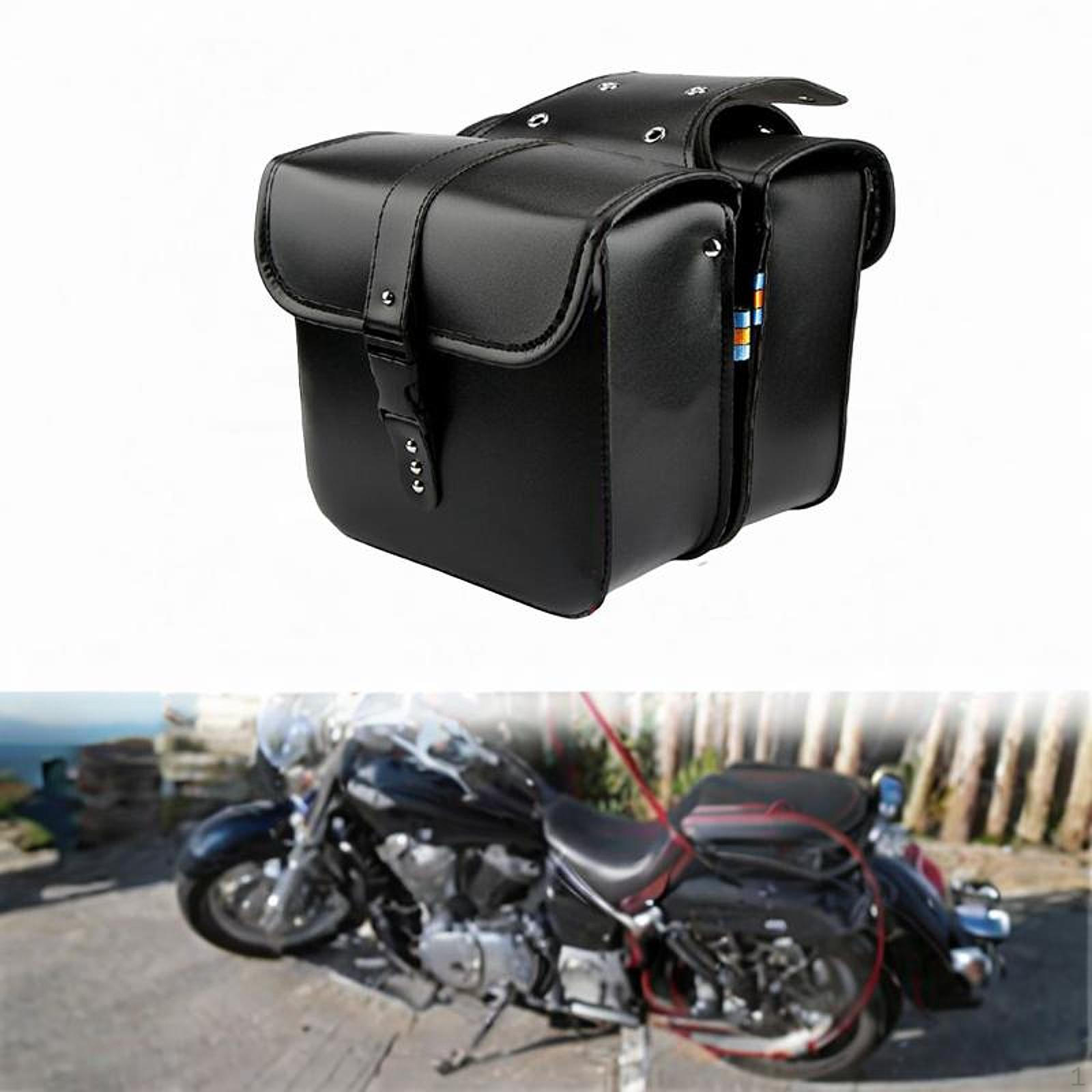 

2 шт. Мотоциклетные сумки-седла, сумка для багажа мотоцикла, портативная, прочная, для инструментов чёрный