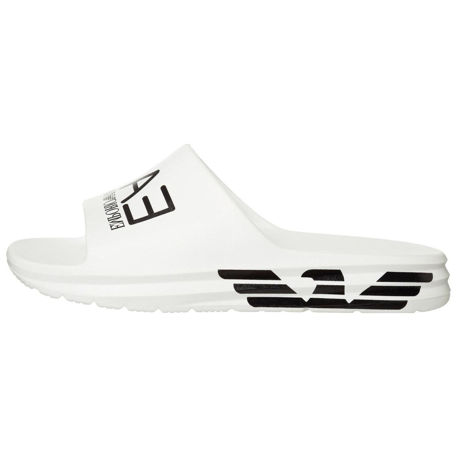 Emporio Armani Thick Sole Slide Sandals Men Footwear White XBP008XK337D611 40