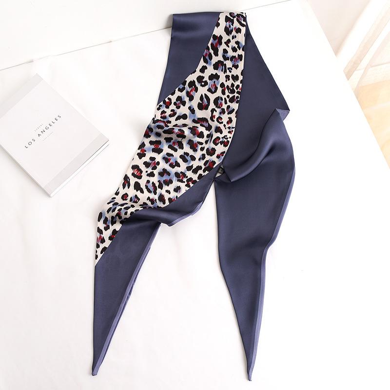 

New Korean Version of Houndstooth Thin Narrow Long Sunscreen Scarf for Women Versatile Imitation Silk Literary Small Neck Scarf 16*160cm