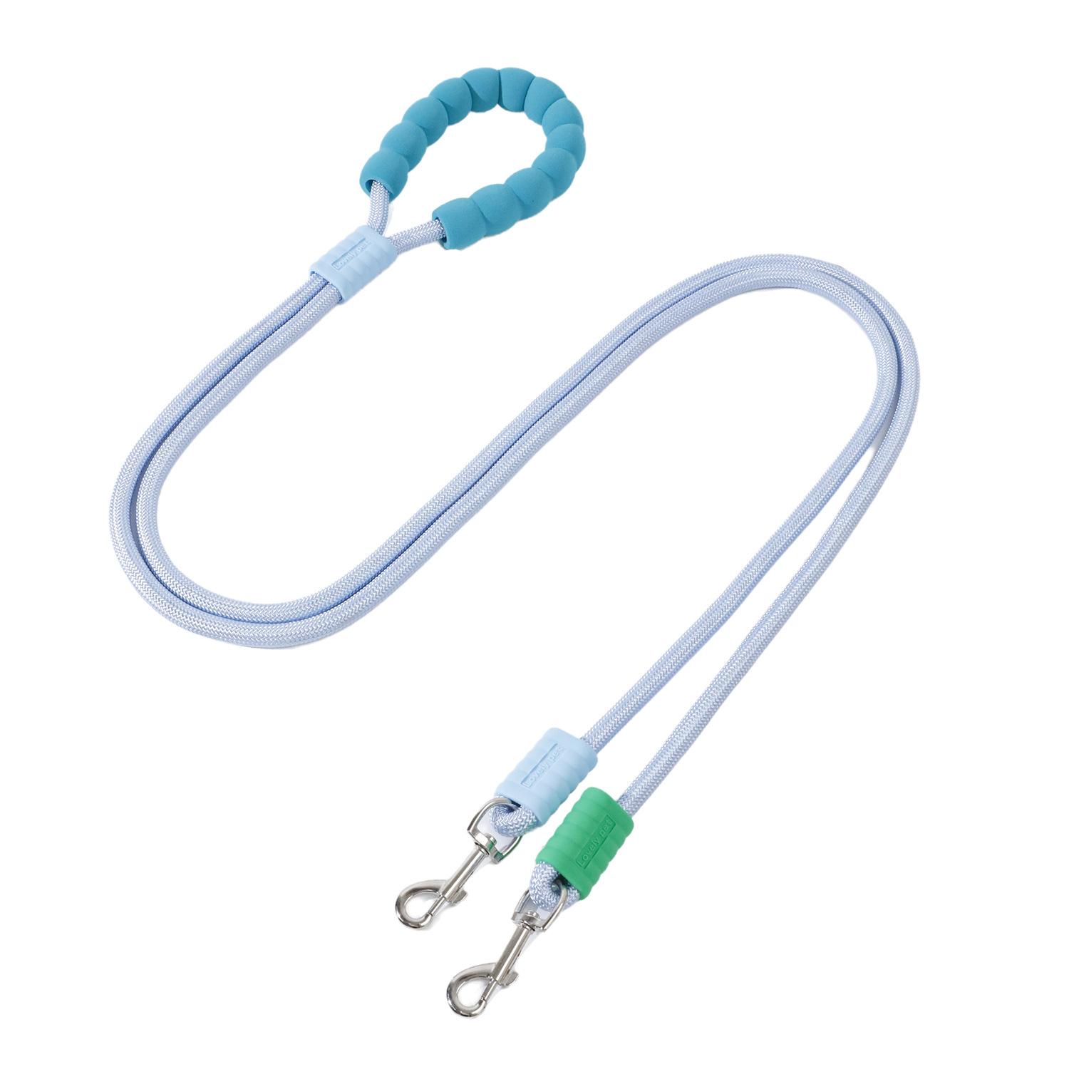 

Elevator dopamine cloud bubble cotton handle one drag two traction rope 150CM imitation nylon dog + dog rope P rope 150CM*1.0 синий