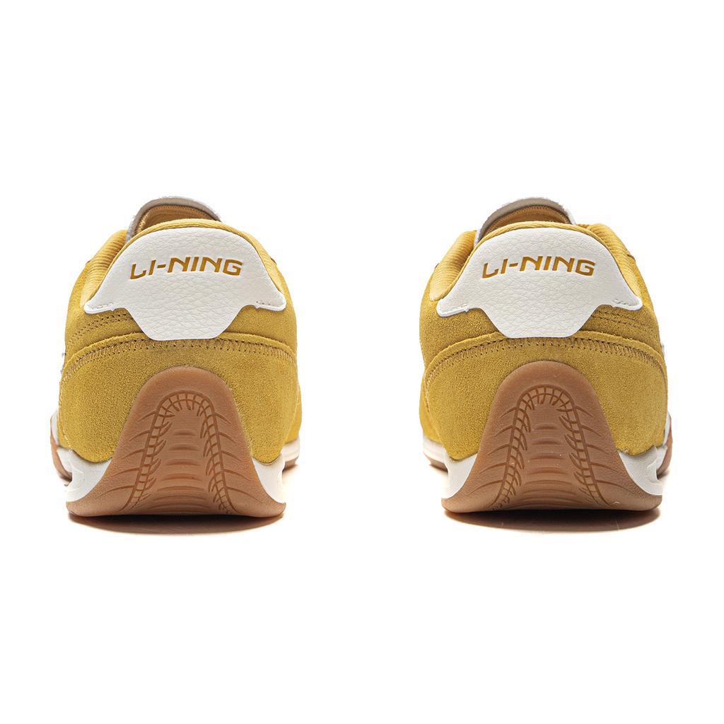 Li Ning Film TURBO Slip Resistant, Abrasion Resistant, Lightweight Low top Casual Shoes Men's Yellow White AGLV127-4