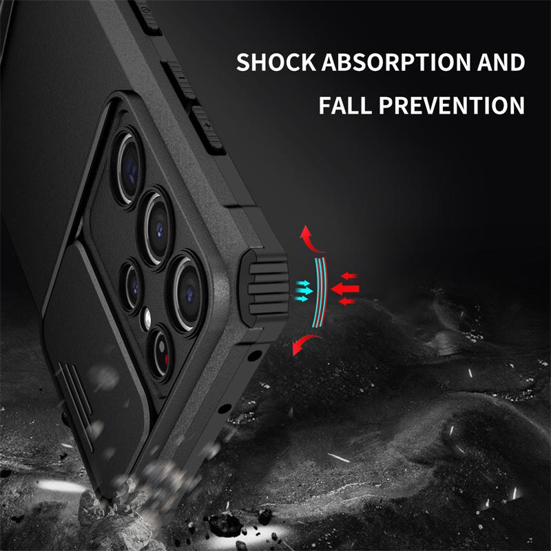 Für Samsung Galaxy S21 Ultra Hülle Slide Camera Armor Schützen Sie die Telefonhülle für Samsung S20 S21 FE S21+ Plus S 21 Halter Rückseite