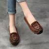 Fashion GKTINOO 2.5cm Native Flats Shoes Women Natural Cow Genuine Leather Sneakers Big Size Soft Soled Loafers Ethnic Moccasins Comfy