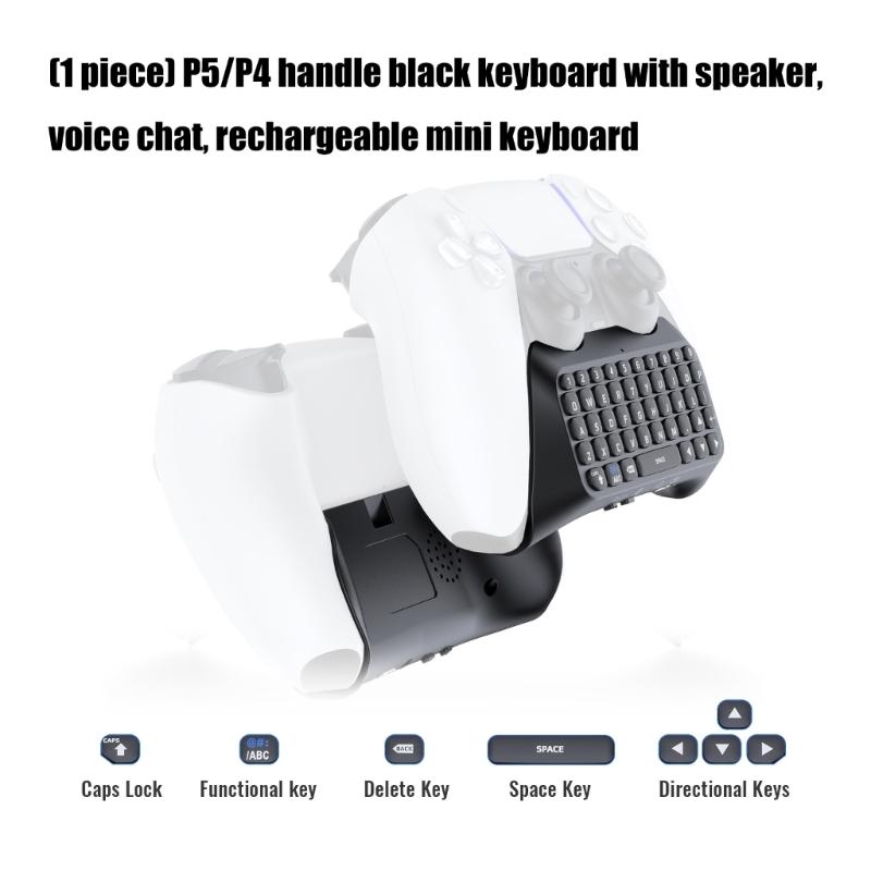 Rechargeable Controller Keyboard Featuring Speaker and Mic for Communication in Gaming Mini Keyboard