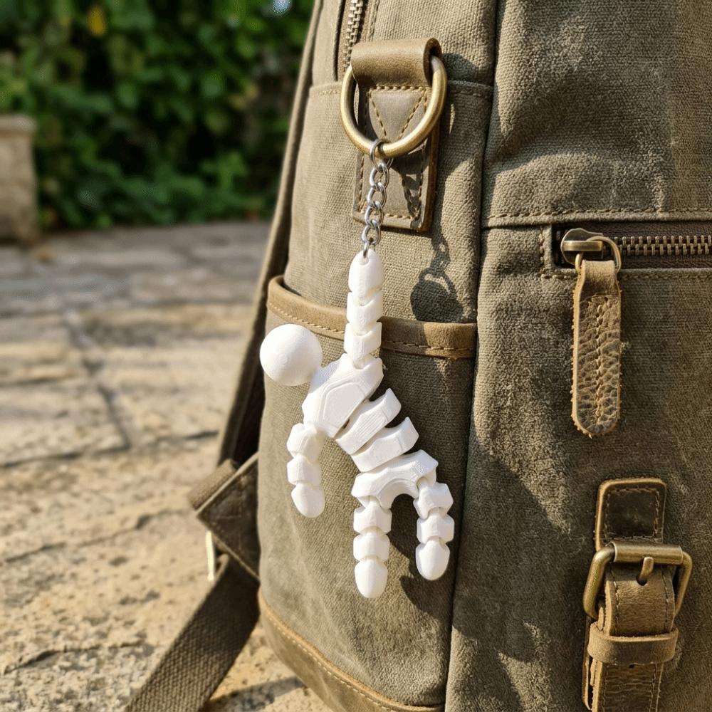 Movable Joints 3D Printed Keychain Creative Styling Stress Relief Toy Hanging Ornament Pendant