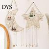 Earring Stud Grid Wall Hanger Jewelry Display Stand Exquisite Ornamental Space-saving Moon Star Shaped Wrought Iron Earrings Shelf for Bedroom