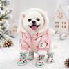 4Pcs Christmas Winter Dog Shoes Warm Cats Puppy Socks Fashion Pet Shoes  for Small Medium Dog