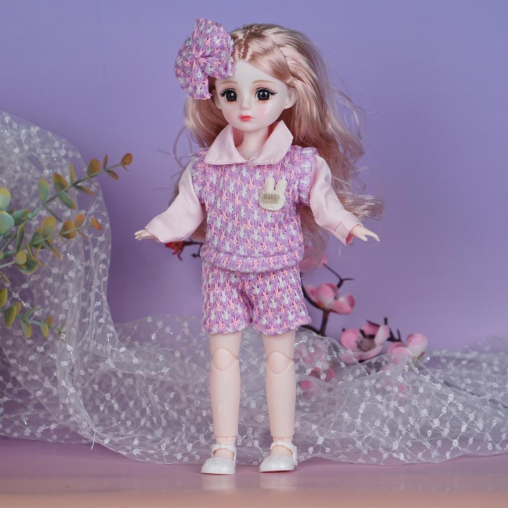 30cm Princess Doll Gift Set with Replaceable Clothes and Play House