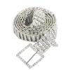 Elegant Full Rhinestone Belt for Women Square Buckle Corset Belt for Evening Party Dresses Wedding Bride Waist Ornament