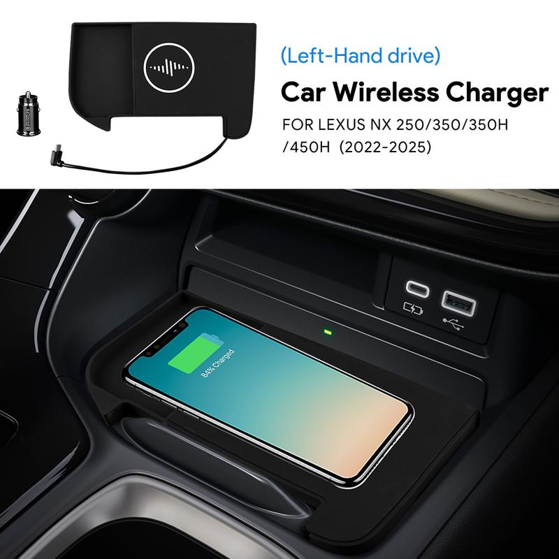 15W Car Wireless Charger For Lexus NX 250 350 350H 450H   2024 2025 Mobile Phone Fast Charging Holder LHD  Accessories