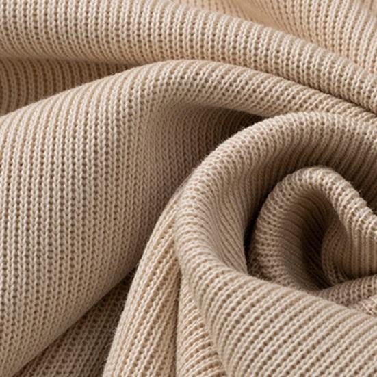 Fall Winter Men Cardigan V Neck Knitted Solid Color Elastic Pure Color Loose Buttons Single-breasted Formal Business Style Sweater Coat