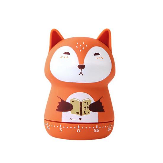 

Часы-таймер, милый 60-минутный пластиковый таймер для приготовления пищи, мультяшные заводные часы с животными, таймер для выпечки 1