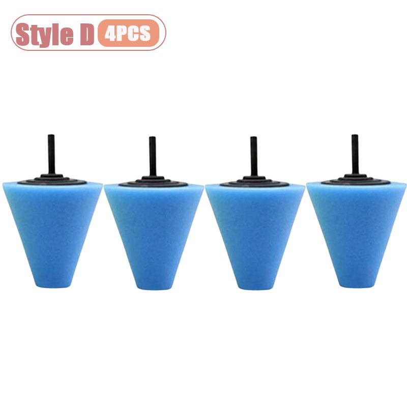 Car Drill Polishing Sponge Pad Kit Hub Polishing Pads Metal Cone Polishing Ball for Rim Cleaning Automotive Detailing Care Tools
