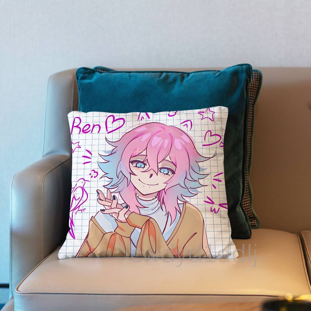 

14DWY 14 Days With You Ren Pillow Case Short Plush Sofa Decorative Gift Home Doublesided Printing Cushio 30x30CM(12x12in)