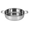 Uncovered Stainless Steel NonStick Braising Stewing Cooking Pan with Dual Handle for Induction Cooker