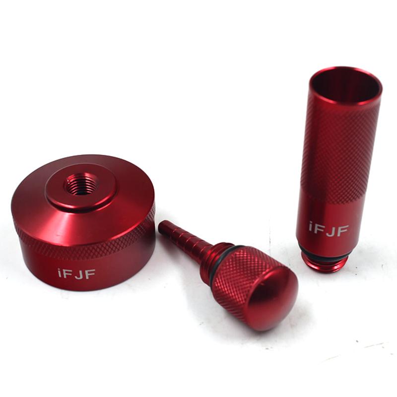 Aluminum Red Extended Run Gas Cap Adapter, Mess Oil Changes Funnel, Magnetic Tip Dipstick Oil Dip Stick for Honda eu2000i eu10i