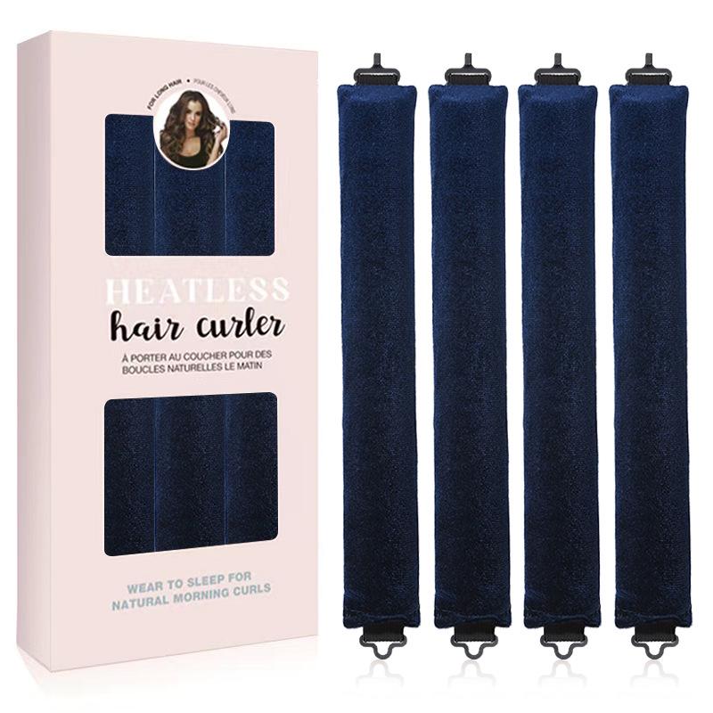 No-Heat Curling Set: Volumizing Waves, 70cm Silk Scarf, Double Hook, Sleep-Friendly Hair Tool