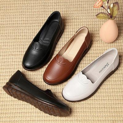 Fashion Echtes Leder Frauen Schuhe Loafers Frühling Herbst Frauen Casual Schuhe Weiche Bequeme Mode Frauen Schuhe Flache Mutter Schuhe
