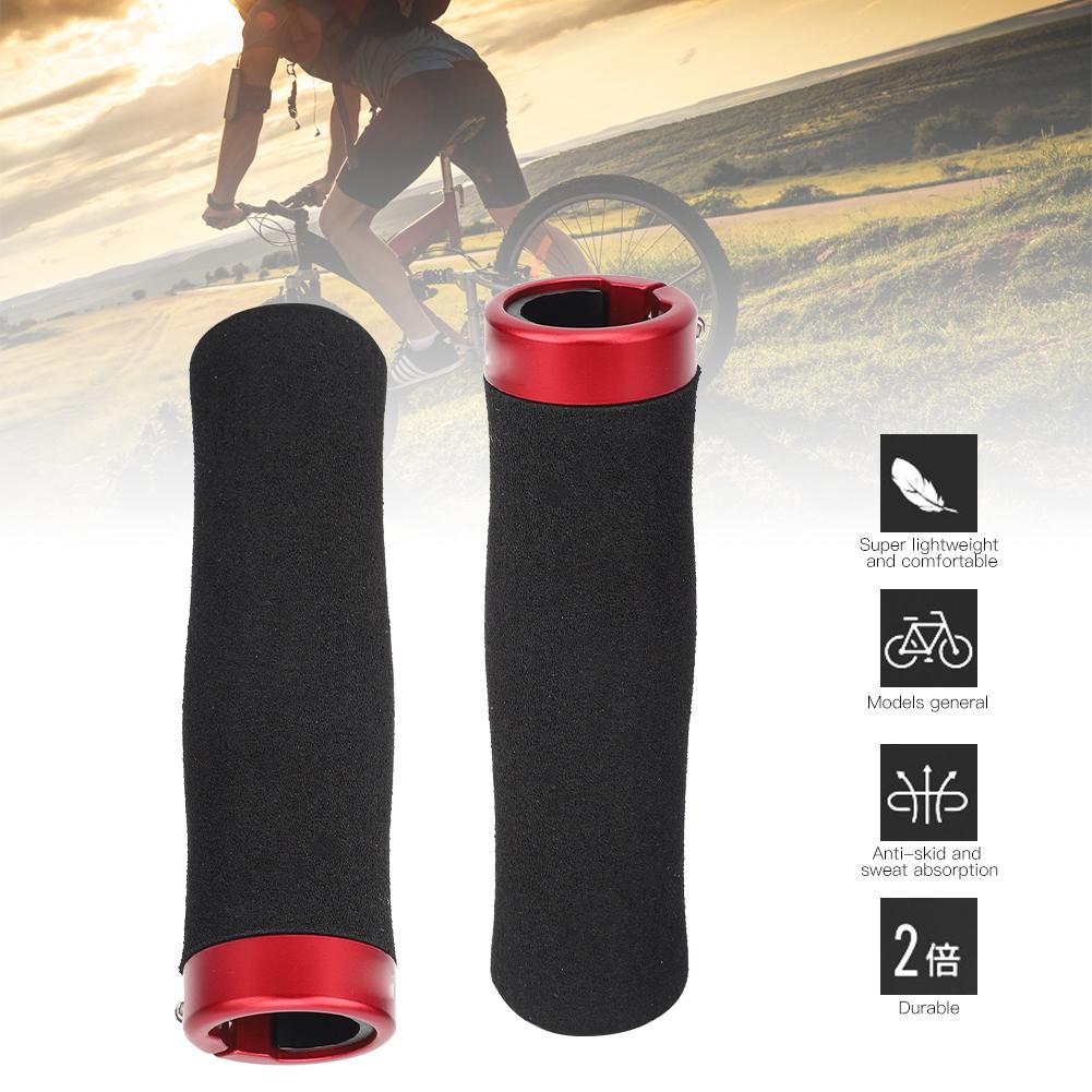 A Pair of High Density Soft Sponge Hard Plastic Mountain Bike Handlebar Cover Lock Grips Cycling Accessory