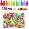 ZZTX Pencil Top Erasers, 120 Pack Eraser Caps Bulk, Erasers for Pencils, Eraser Toppers for Kids School Home Office, 11 Assorted Colors Erasers