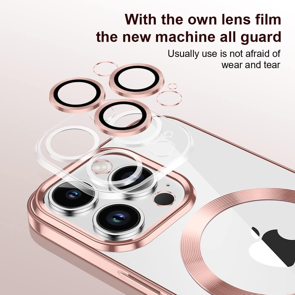 iPhone 16 Pro Max Magnetic Compatible Phone Case Magsafe Clear [Never Yellow] Camera lens protective film ultra-thin shockproof TPU Protective case
