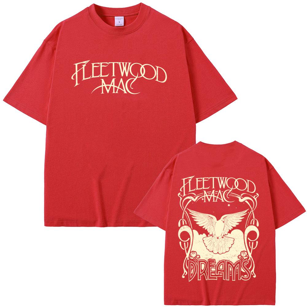 Rock Band Fleetwood Mac Rumours Dreams Merch T-shirt Stevie Nicks T Shirts Men s Women Clothing Retro Graphic Oversized T-shirts S
