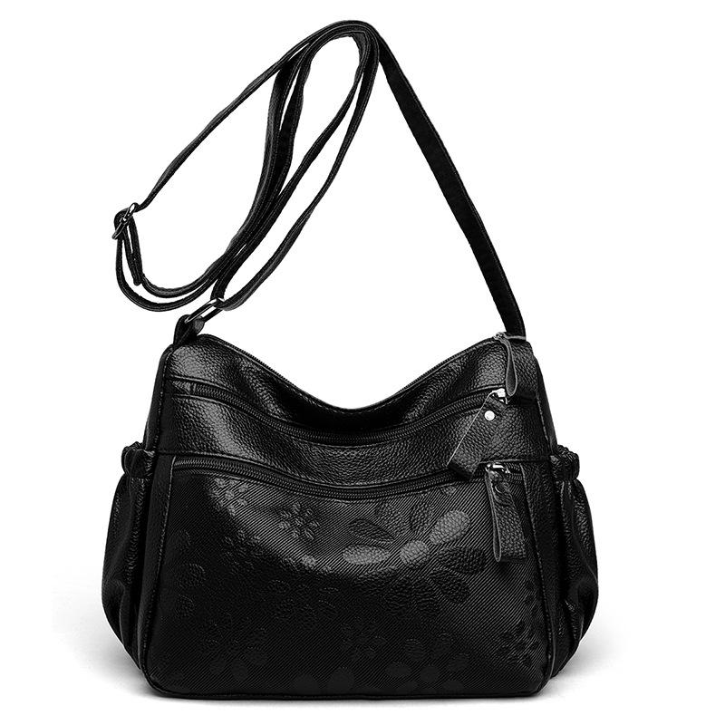 Soft leather women's bag fashion shoulder messenger casual bag