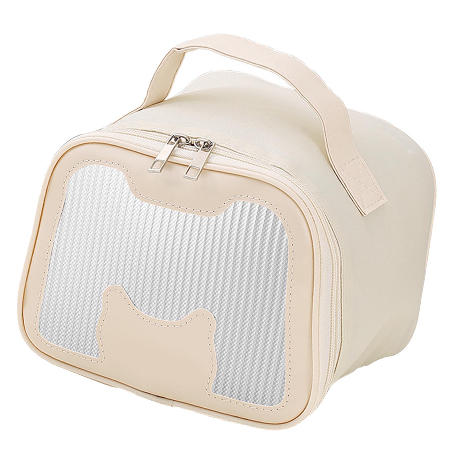 Portable Insulated Lunch Box, Beige Aluminum Foil Regater Lunch Bag for   Camping, Lightweight Food Container with Portable Design